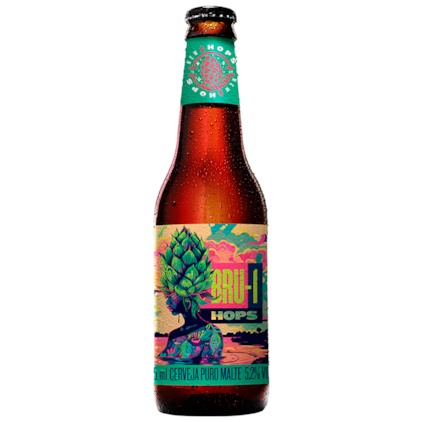 Imagem de Cerveja Hops BRU 1 American Amber Ale Garrafa 355ml