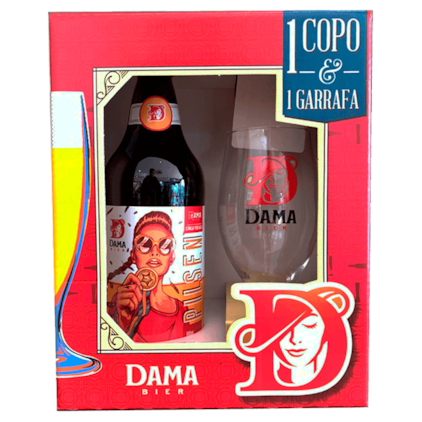 Imagem de Kit de Cerveja Dama Bier Pilsen + Taça Exclusiva