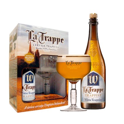 Imagem de Kit de Cerveja La Trappe Witte Garrafa 750ml + Taça Exclusiva