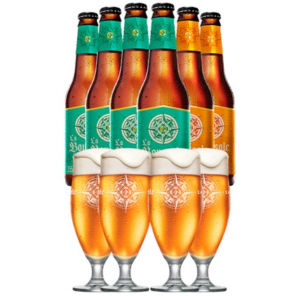 Imagem de Kit de Cervejas La Boussole - Compre 6 e Leve 4 Copos