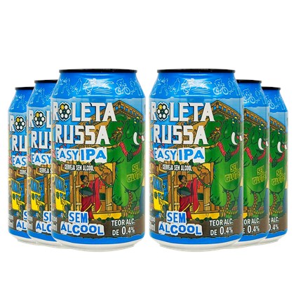 Imagem de Kit de Cervejas Roleta Russa Easy IPA Sem Álcool e Sem Glúten - Compre 4 e Leve 6