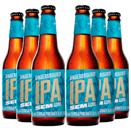 Imagem de Kit de Cervejas Underground American IPA Sem Álcool - Compre 4 e Leve 6