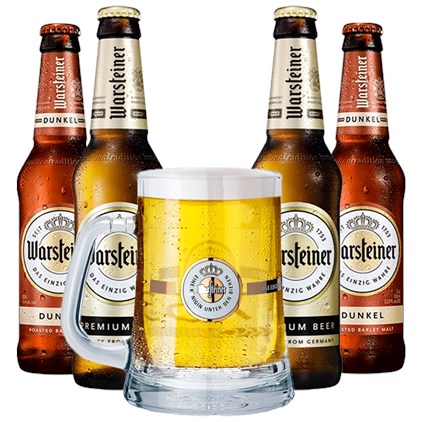 Imagem de Kit de Cervejas Warsteiner - Compre 4 Cervejas e Leve Caneca Original