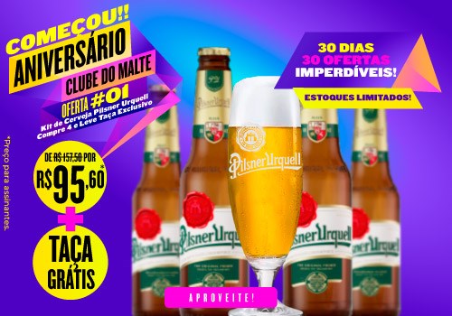 Kit de Cervejas Pilsner Urquell - Compre 4 e Ganhe Taça Exclusiva