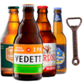 Kit de Cervejas Belgas com Abridor Grátis