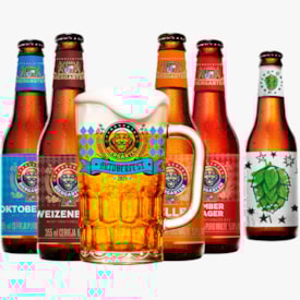 Assinatura Caixa da Alegria 4 Cervejas e 1 Copo (12 Cervejas Grátis, uma por mês)