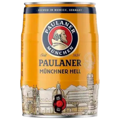 Barril de Cerveja Paulaner Original Munchner Hell 5L Imagem de Barril de Cerveja Paulaner Original Munchner Hell 5L