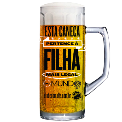 Caneca de Cerveja Filha Mais Legal do Mundo 375ml Imagem de Caneca de Cerveja Filha Mais Legal do Mundo 375ml