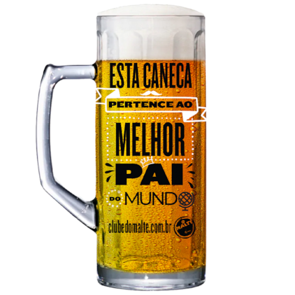 Caneca de Cerveja Melhor Pai do Mundo 375ml Imagem de Caneca de Cerveja Melhor Pai do Mundo 375ml
