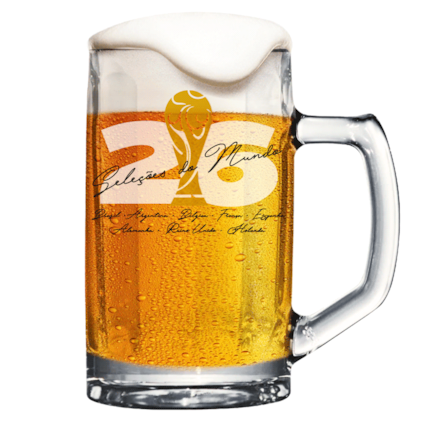 Caneca de Cerveja Seleções do Mundo Edição 2026 330ml Imagem de Caneca de Cerveja Seleções do Mundo Edição 2026 330ml
