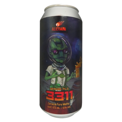 Cerveja Alienada 3311 German Pils Lata 473ml Imagem de Cerveja Alienada 3311 German Pils Lata 473ml