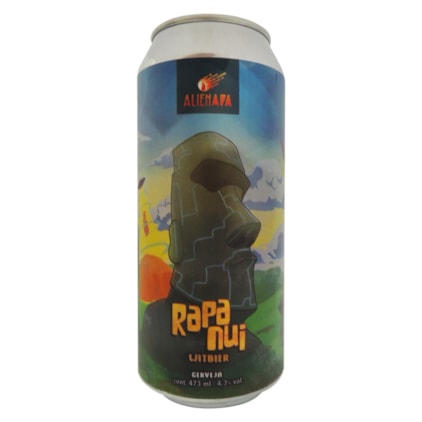 Cerveja Alienada Rapa Nui Witbier Lata 473ml Imagem de Cerveja Alienada Rapa Nui Witbier Lata 473ml