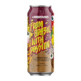 Cerveja Augustinus Imperial Sour From Brazil Whit Passion Lata 473ml