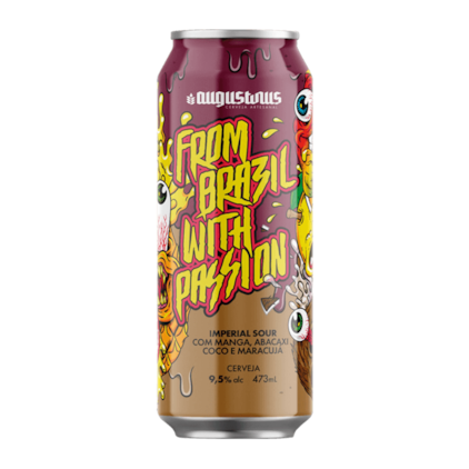 Cerveja Augustinus Imperial Sour From Brazil Whit Passion Lata 473ml Imagem de Cerveja Augustinus Imperial Sour From Brazil Whit Passion Lata 473ml