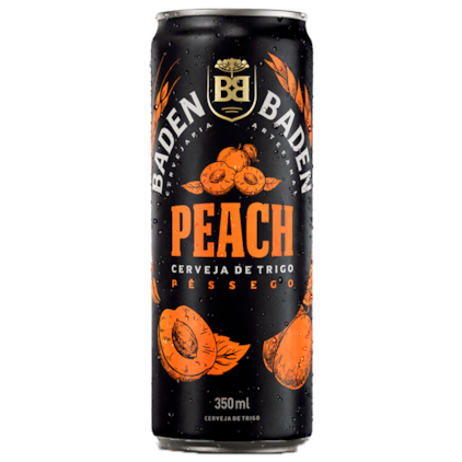 Cerveja Baden Baden Peach Hefeweizen Lata 350ml Imagem de Cerveja Baden Baden Peach Hefeweizen Lata 350ml