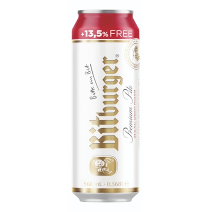 Cerveja Bitburger Pils Lata 568ml Imagem de Cerveja Bitburger Pils Lata 568ml