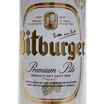 Cerveja Bitburger Premium Pils Lata 500ml Imagem de Cerveja Bitburger Premium Pils Lata 500ml