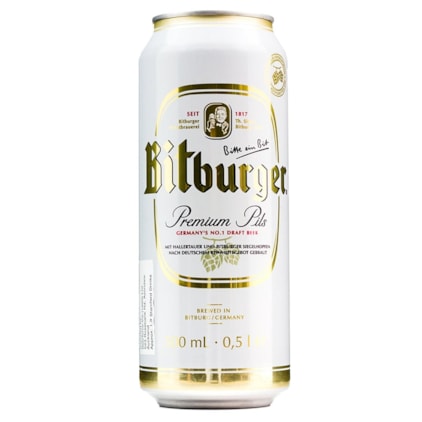 Cerveja Bitburger Premium Pils Lata 500ml Imagem de Cerveja Bitburger Premium Pils Lata 500ml
