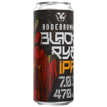 Cerveja Bodebrown Black Rye IPA Lata 470ml