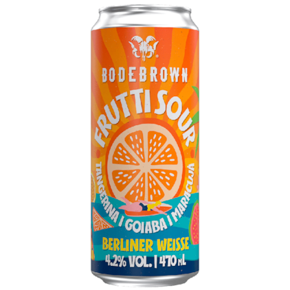Cerveja Bodebrown Frutti Sour Berliner Weisse Lata 470ml Imagem de Cerveja Bodebrown Frutti Sour Berliner Weisse Lata 470ml