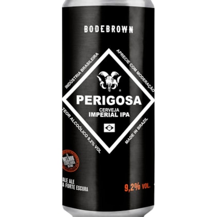Cerveja Bodebrown Perigosa Imperial IPA Lata 473ml Imagem de Cerveja Bodebrown Perigosa Imperial IPA Lata 473ml
