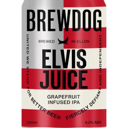 Cerveja BrewDog Elvis Juice IPA Lata 330ml Imagem de Cerveja BrewDog Elvis Juice IPA Lata 330ml
