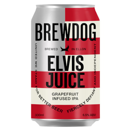 Cerveja BrewDog Elvis Juice IPA Lata 330ml Imagem de Cerveja BrewDog Elvis Juice IPA Lata 330ml