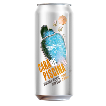 Cerveja Dádiva Cara de Piscina Berliner Weisse com Cajú Lata 473ml Imagem de Cerveja Dádiva Cara de Piscina Berliner Weisse com Cajú Lata 473ml
