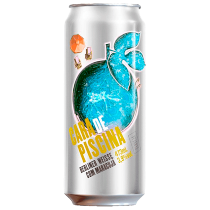 Cerveja Dadiva Cara de Piscina Maracujá Berliner Weisse Lata 473ml Imagem de Cerveja Dadiva Cara de Piscina Maracujá Berliner Weisse Lata 473ml