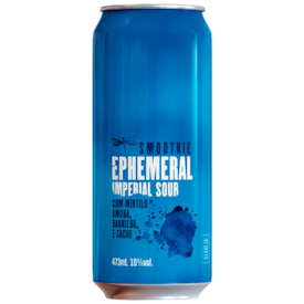 Cerveja Dádiva Ephemeral Smoothie Imperial Sour Mirtilo Amora Baunilha e Cacau Lata 473ml