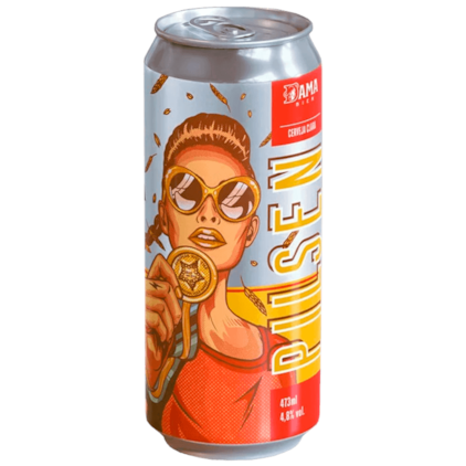 Cerveja Dama Bier Pilsen Lata 473ml Imagem de Cerveja Dama Bier Pilsen Lata 473ml
