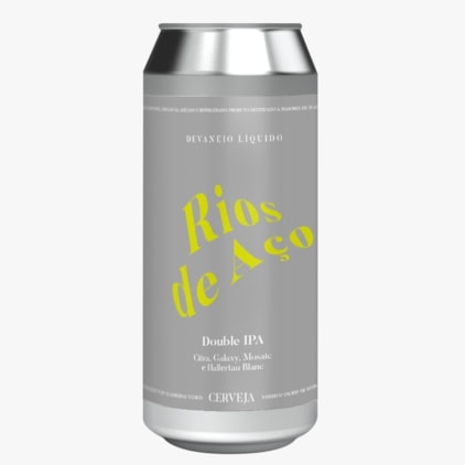 Cerveja Devaneio do Velhaco Rios de Aço Double Ipa Lata 473ml Imagem de Cerveja Devaneio do Velhaco Rios de Aço Double Ipa Lata 473ml