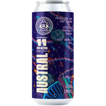 Cerveja Dogma Austral 11 Anos Hazy Double IPA Lata 473ml (Pré- Venda)