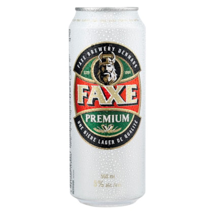 Cerveja Faxe Premium Lager Lata 500ml Imagem de Cerveja Faxe Premium Lager Lata 500ml