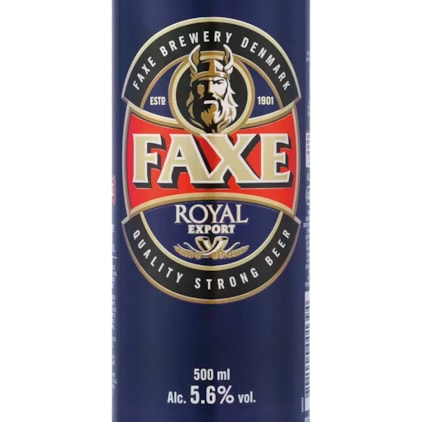 Cerveja Faxe Royal Export Lata 500ml Imagem de Cerveja Faxe Royal Export Lata 500ml