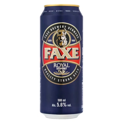 Cerveja Faxe Royal Export Lata 500ml Imagem de Cerveja Faxe Royal Export Lata 500ml
