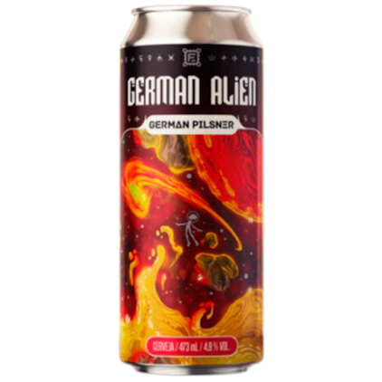Cerveja Fermi German Alien German Pilsner Lata 473ml Imagem de Cerveja Fermi German Alien German Pilsner Lata 473ml