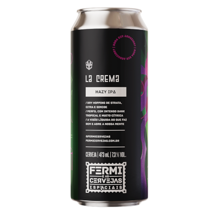 Cerveja Fermi La Crema Hazy IPA Lata 473ml Imagem de Cerveja Fermi La Crema Hazy IPA Lata 473ml