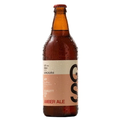 Cerveja Gonçalves Amber Ale Garrafa 600ml Imagem de Cerveja Gonçalves Amber Ale Garrafa 600ml