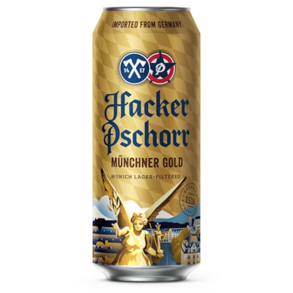 Imagem de Cerveja Hacker Pschorr Munchner Lager Gold Lata 500ml
