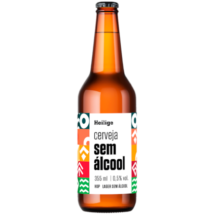 Cerveja Heilige Hop Lager Sem Álcool Garrafa 355ml Imagem de Cerveja Heilige Hop Lager Sem Álcool Garrafa 355ml