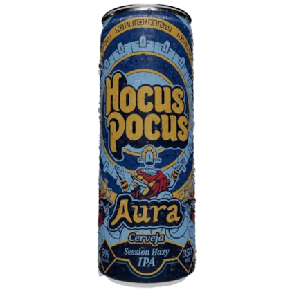Cerveja Hocus Pocus Aura Session Hazy IPA Lata 350ml Imagem de Cerveja Hocus Pocus Aura Session Hazy IPA Lata 350ml