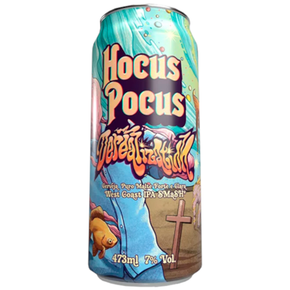 Cerveja Hocus Pocus Derealization West Coast IPA SMaSH Lata 473ml Imagem de Cerveja Hocus Pocus Derealization West Coast IPA SMaSH Lata 473ml