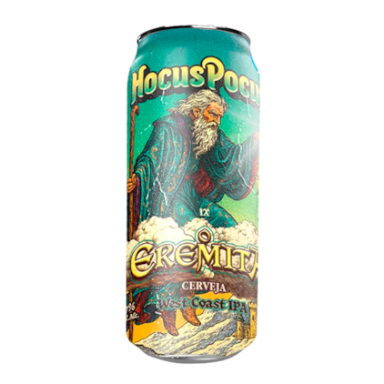 Cerveja Hocus Pocus O Eremita West Coast IPA Lata 473ml Imagem de Cerveja Hocus Pocus O Eremita West Coast IPA Lata 473ml