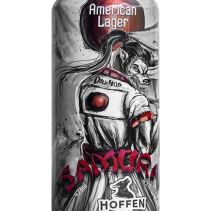 Cerveja Hoffen Bier Samurai American Lager Lata 473ml Imagem de Cerveja Hoffen Bier Samurai American Lager Lata 473ml
