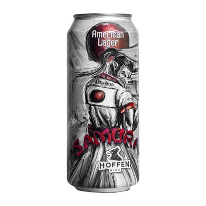 Cerveja Hoffen Bier Samurai American Lager Lata 473ml Imagem de Cerveja Hoffen Bier Samurai American Lager Lata 473ml