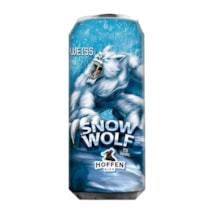 Hoffen Bier Snow Wolf Weiss Lata 473ml - Clube do Malte