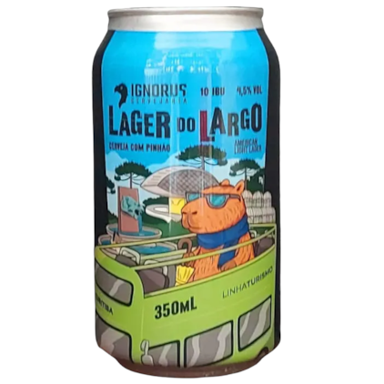 Cerveja Ignorus Lager do Lago Com Pinhão Lata 350ml Imagem de Cerveja Ignorus Lager do Lago Com Pinhão Lata 350ml