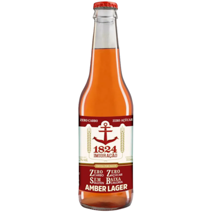 Imagem de Cerveja Imigração 1824 Amber Lager Zero Carbo Garrafa 355ml
