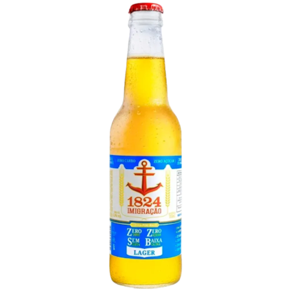 Cerveja Imigração 1824 Lager Zero Carbo Garrafa 355ml Imagem de Cerveja Imigração 1824 Lager Zero Carbo Garrafa 355ml
